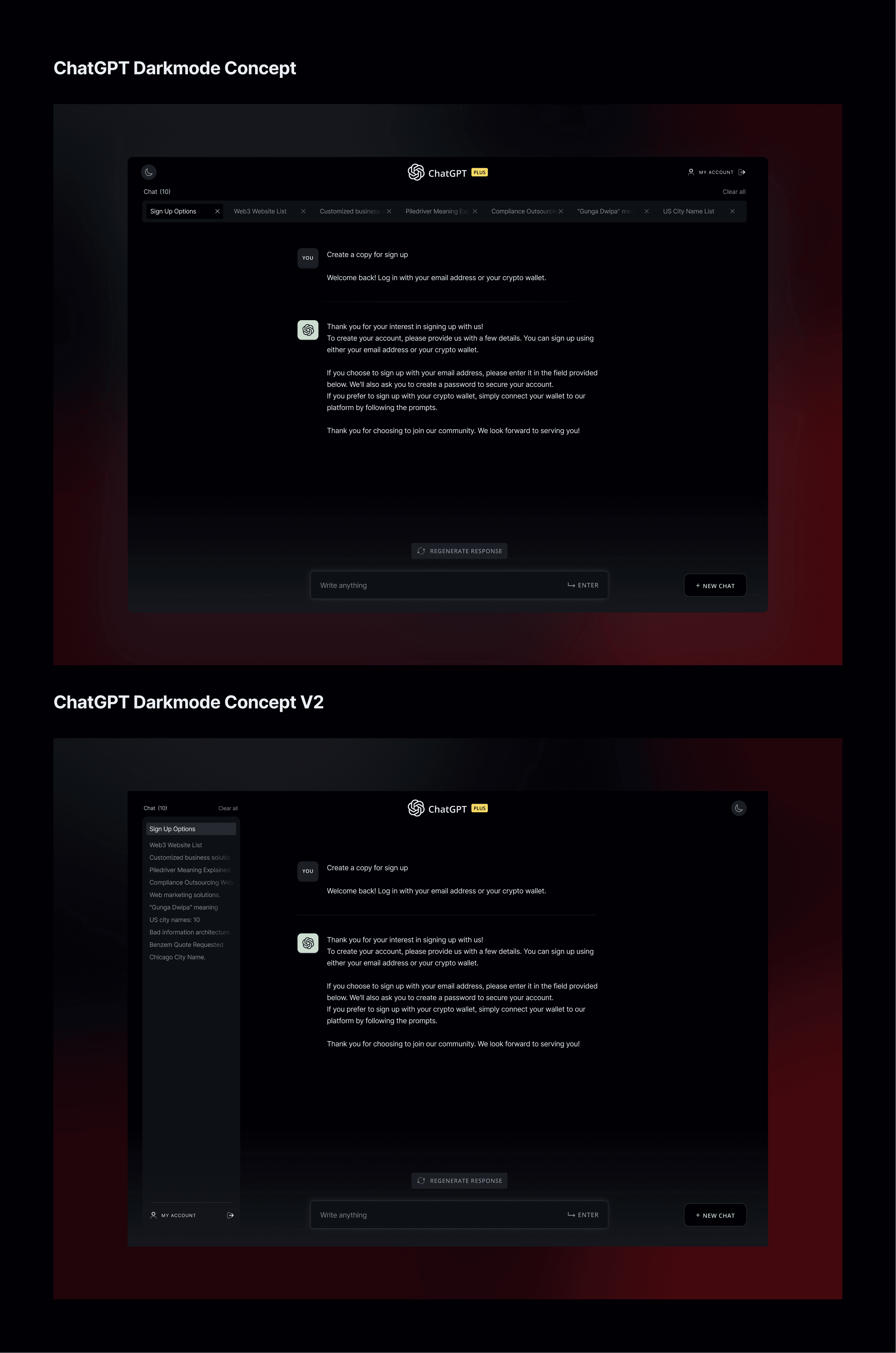 ChatGPT Redesign Exploration